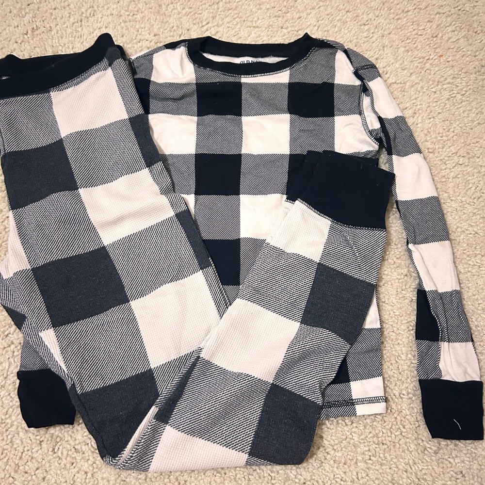 Old Navy Kids Pajama Set - Black and White Checkered
